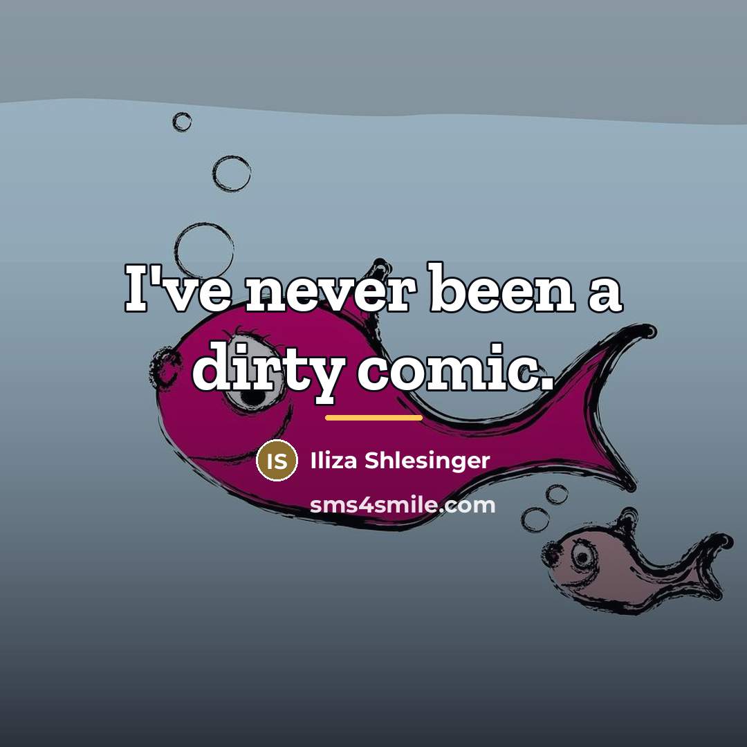 “I've never been a dirty comic.…” quote by Iliza Shlesinger