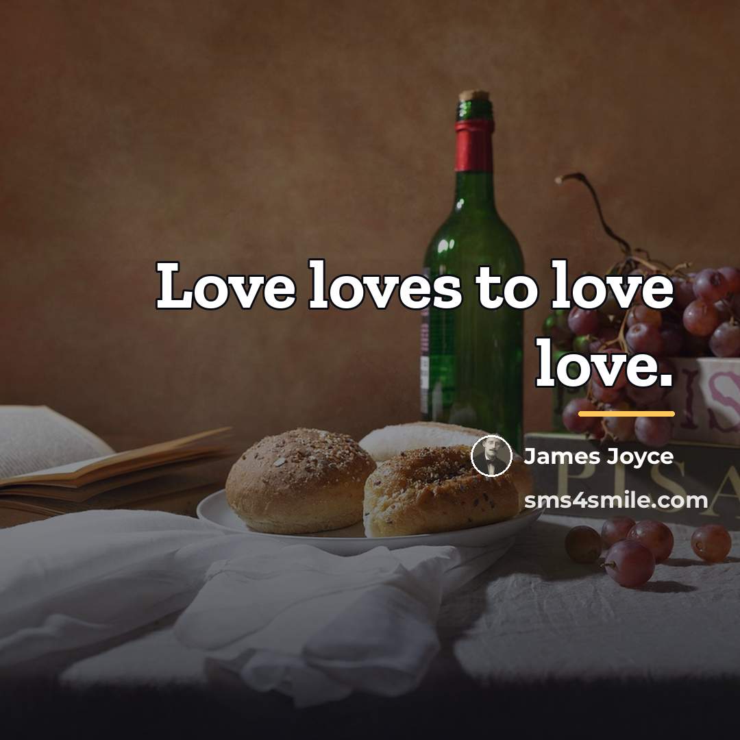 “Love loves to love love.…” quote by James Joyce