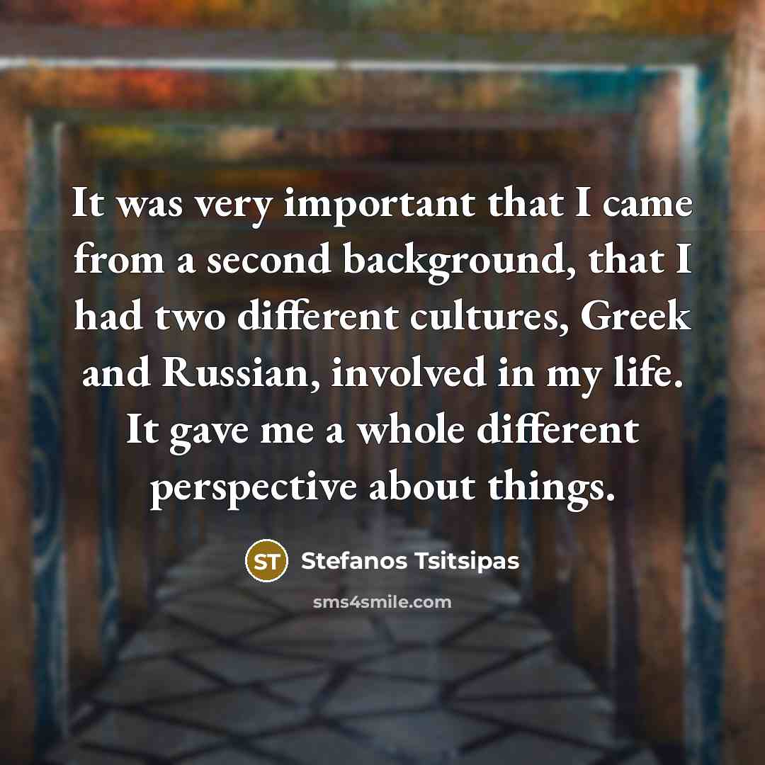 “It was very important that I came from a second…” quote by Stefanos Tsitsipas