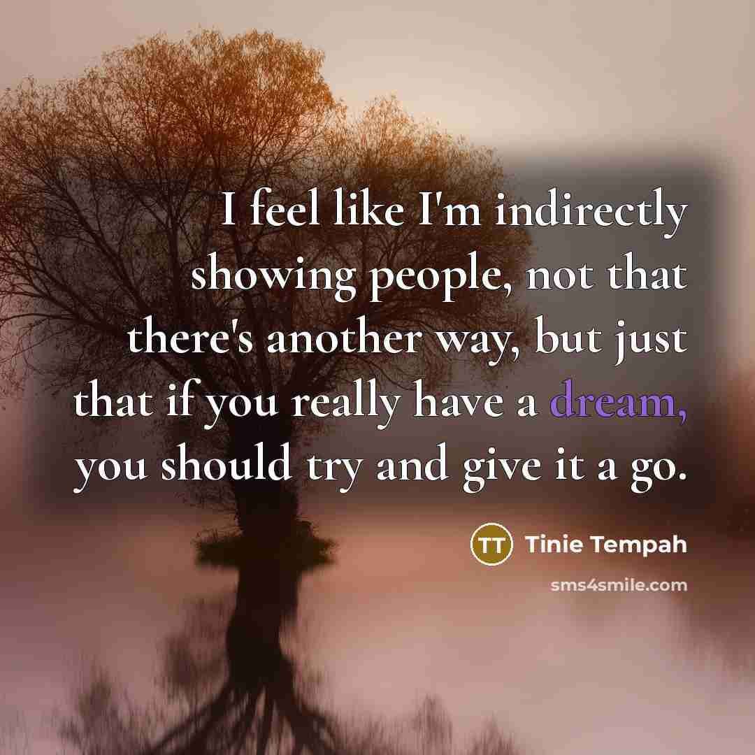 “I feel like I'm indirectly showing people, not that there's…” quote by Tinie Tempah