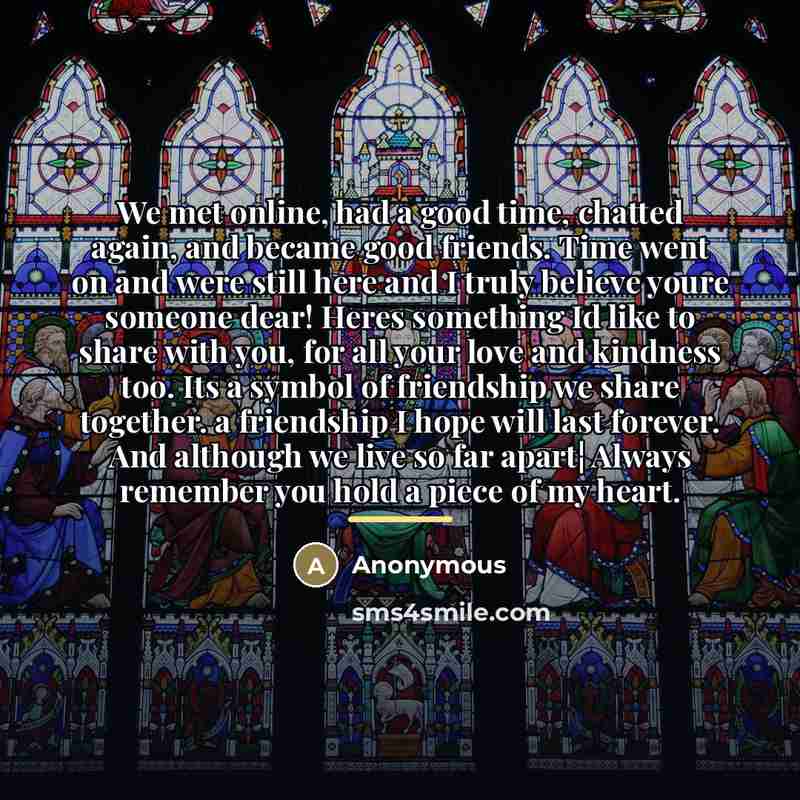 “We met online, had a good time, chatted again, and…” quote by Anonymous