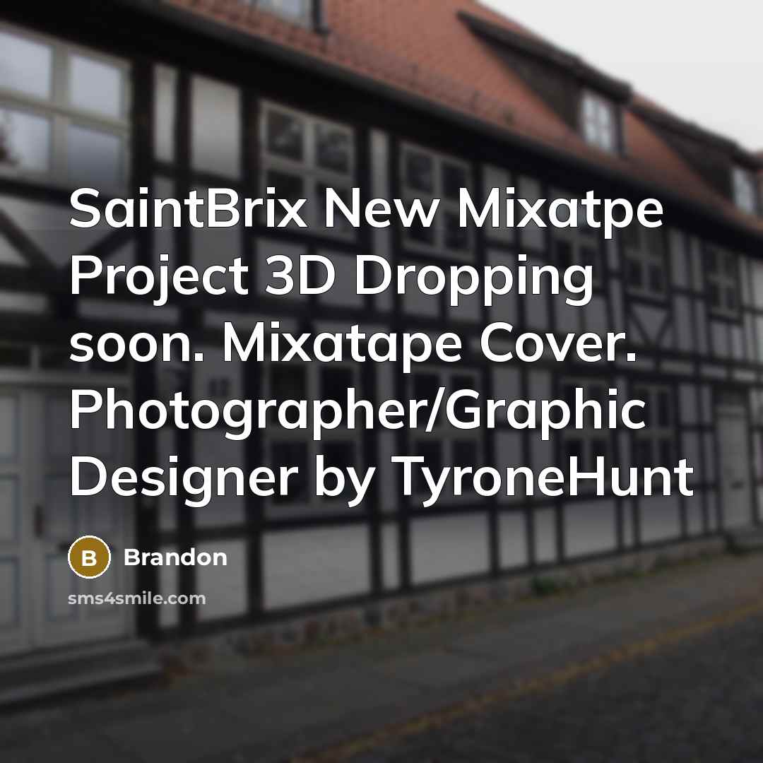 “SaintBrix New Mixatpe Project 3D Dropping soon. Mixatape Cover. Photographer/Graphic…” quote by Brandon