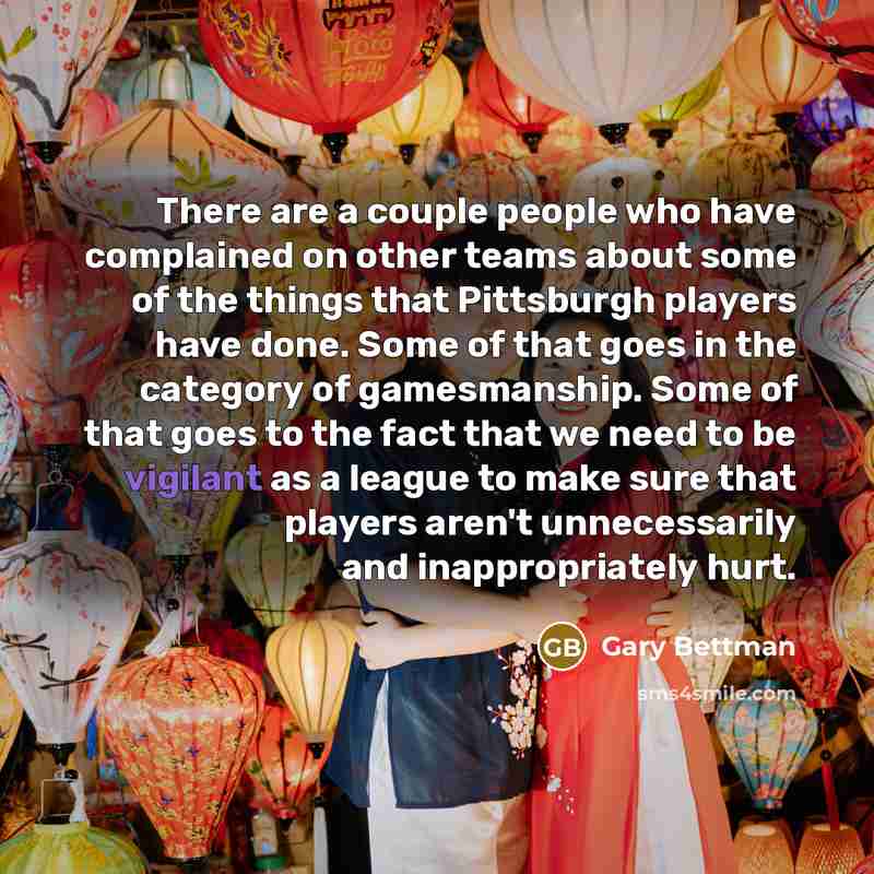 “There are a couple people who have complained on other…” quote by Gary Bettman