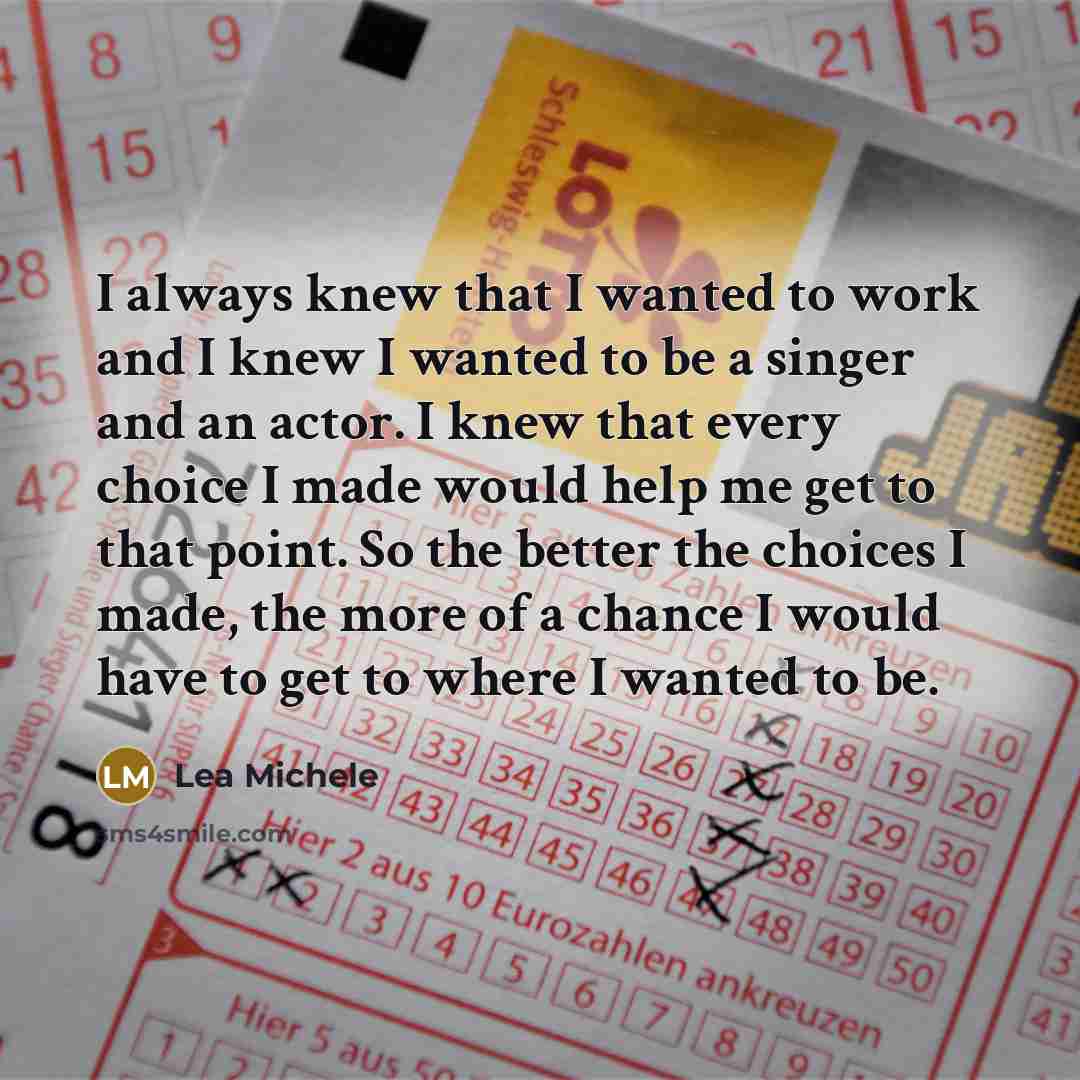 “I always knew that I wanted to work and I…” quote by Lea Michele