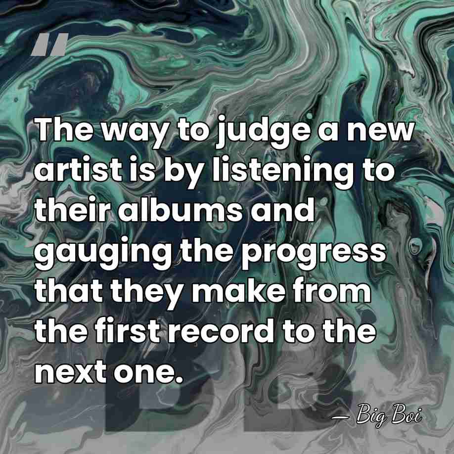 The way to judge a new artist is by listening to their&hellip; - Big Boi