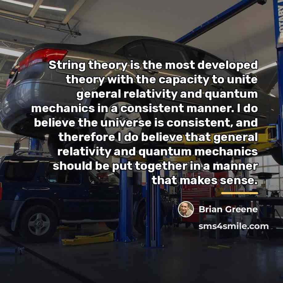 “String theory is the most developed theory with the capacity…” quote by Brian Greene