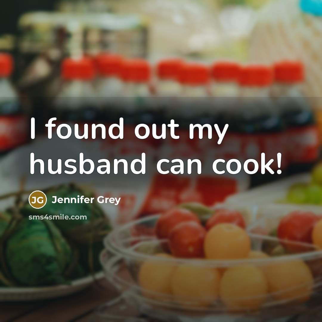 “I found out my husband can cook!…” quote by Jennifer Grey