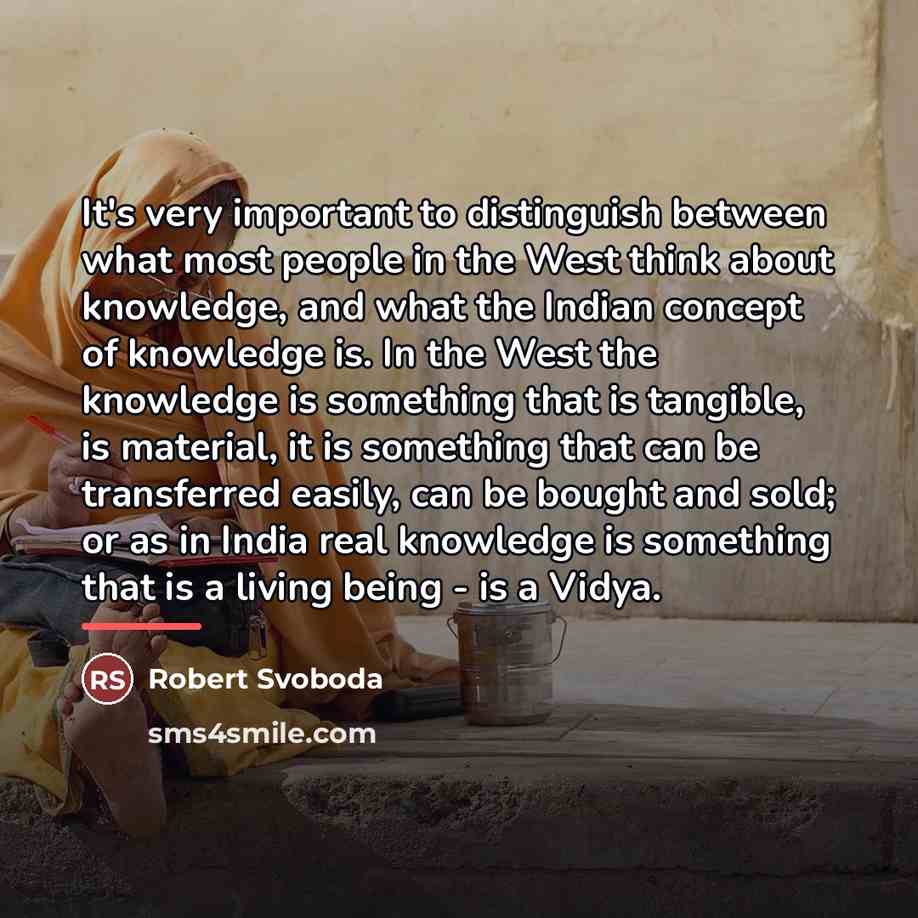“It's very important to distinguish between what most people in…” quote by Robert Svoboda