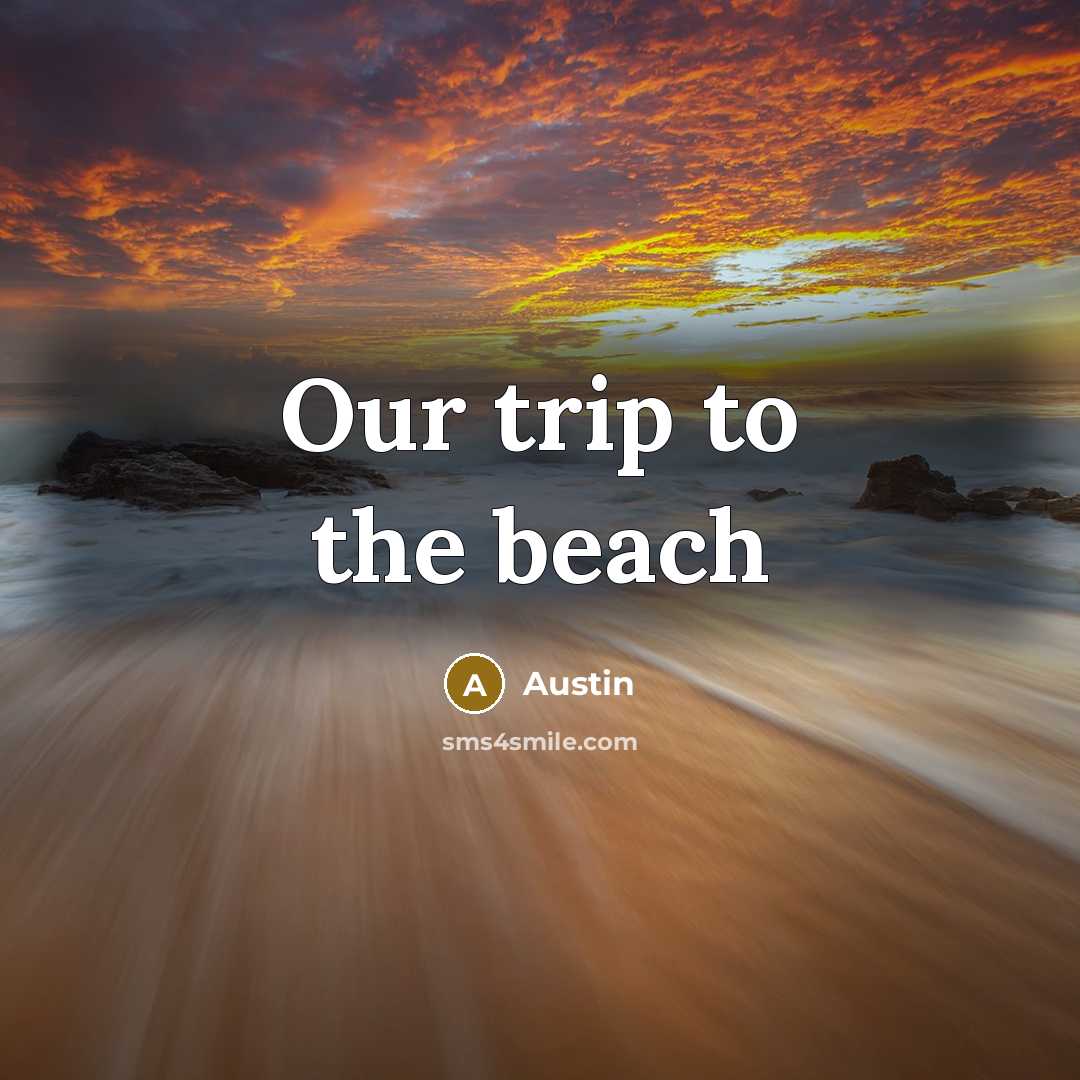 “Our trip to the beach…” quote by Austin