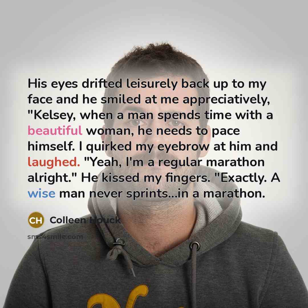 “His eyes drifted leisurely back up to my face and…” quote by Colleen Houck