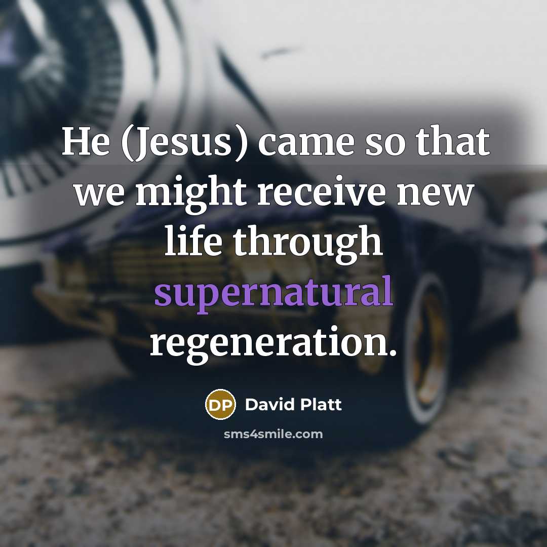 “He (Jesus) came so that we might receive new life…” quote by David Platt