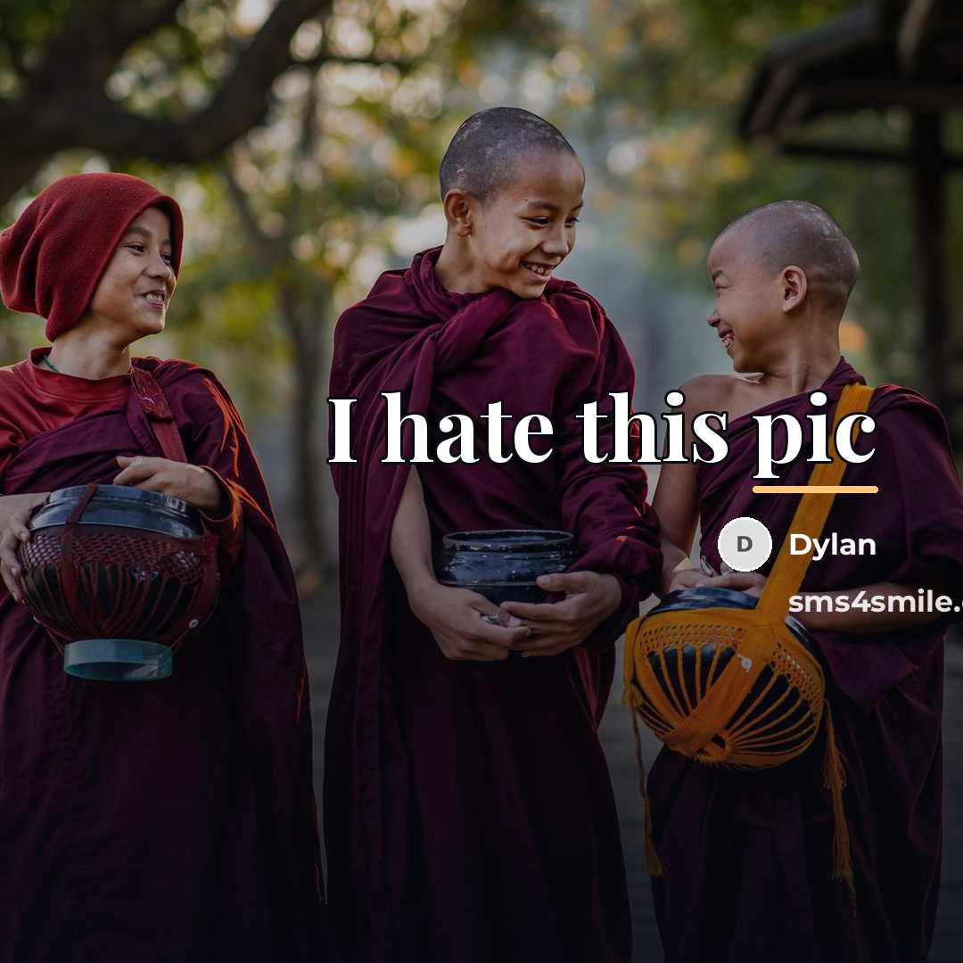 “I hate this pic…” quote by Dylan