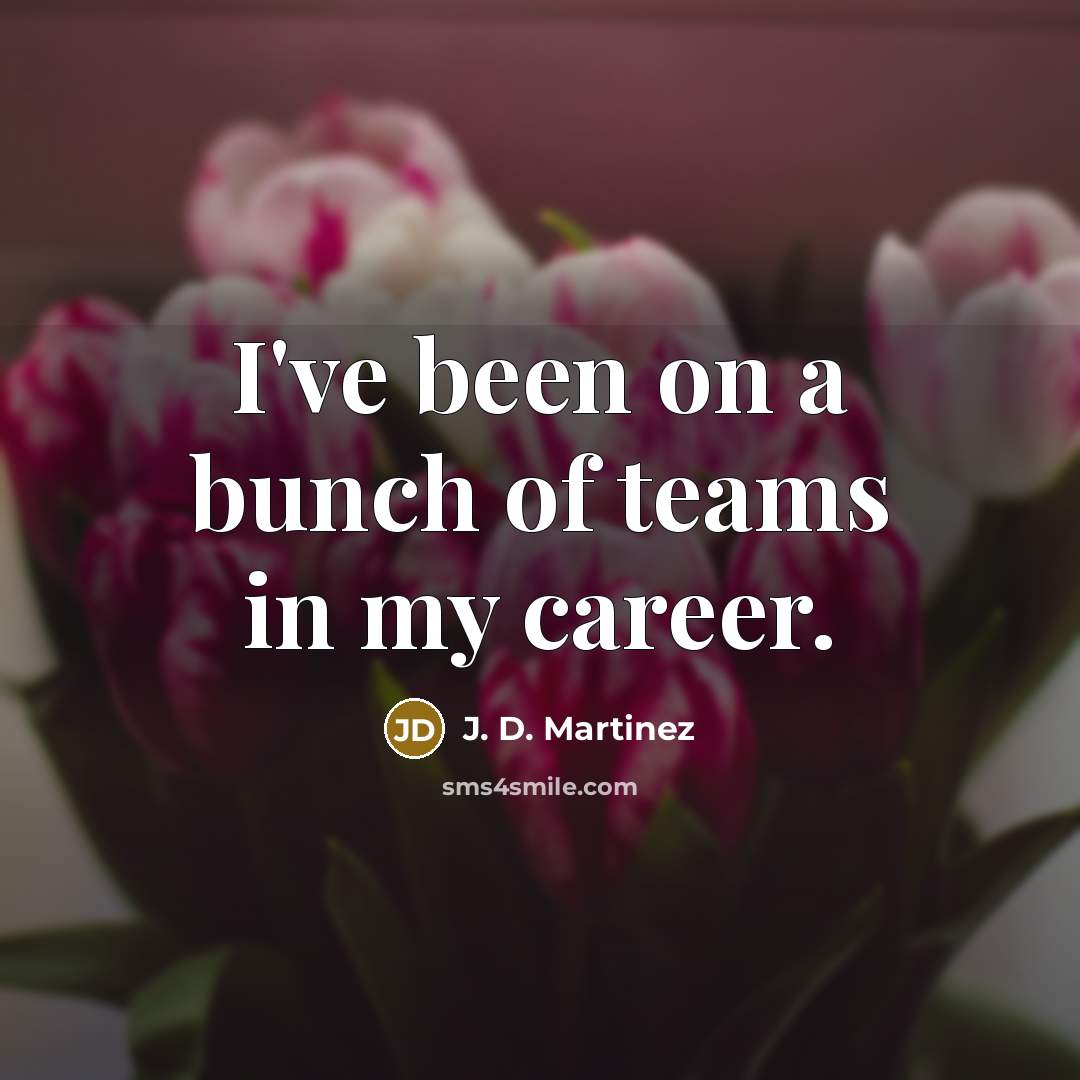 “I've been on a bunch of teams in my career.…” quote by J. D. Martinez