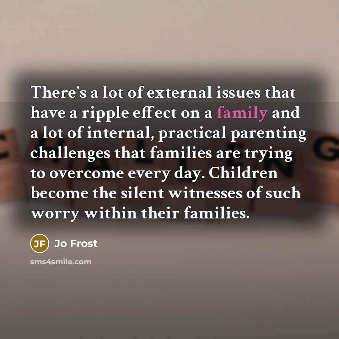 “There's a lot of external issues that have a ripple…” quote by Jo Frost