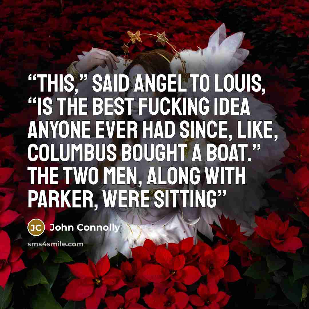 “This,” said Angel to Louis, “is the best fucking idea anyone ever had since, like, Columbus bought a boat.” The two men, along with Parker, were sitting” quote by John Connolly