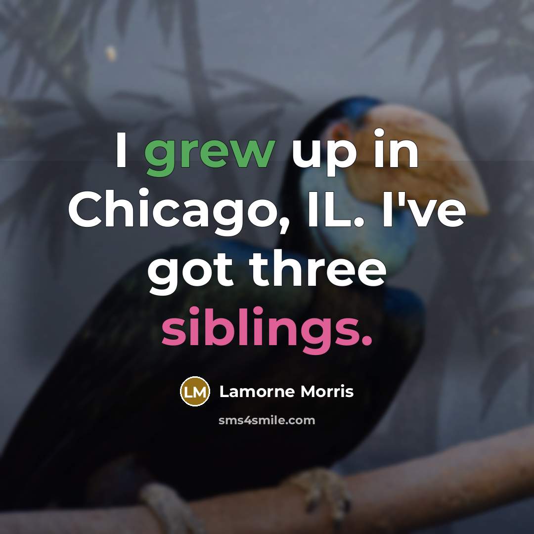 “I grew up in Chicago, IL. I've got three siblings.…” quote by Lamorne Morris