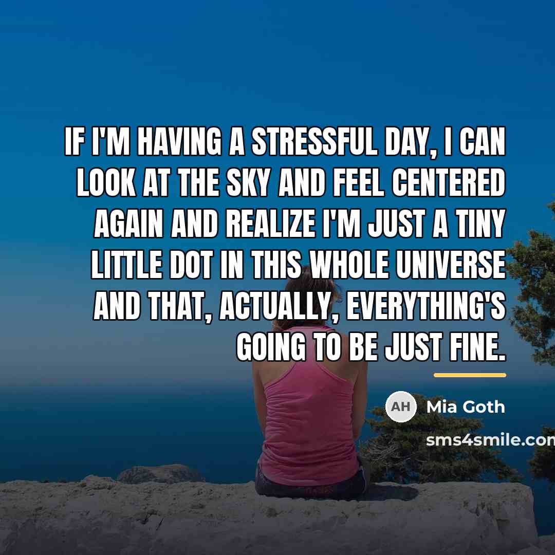 “If I'm having a stressful day, I can look at…” quote by Mia Goth