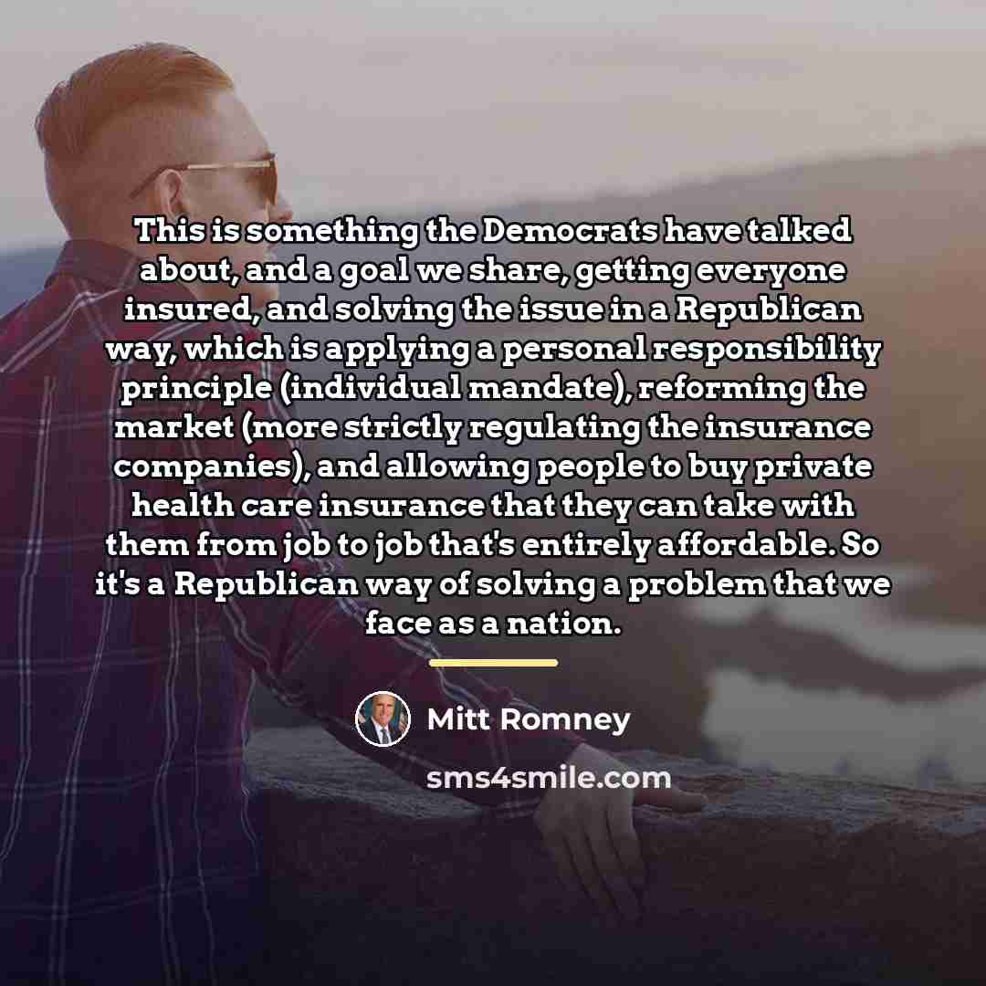 “This is something the Democrats have talked about, and a…” quote by Mitt Romney