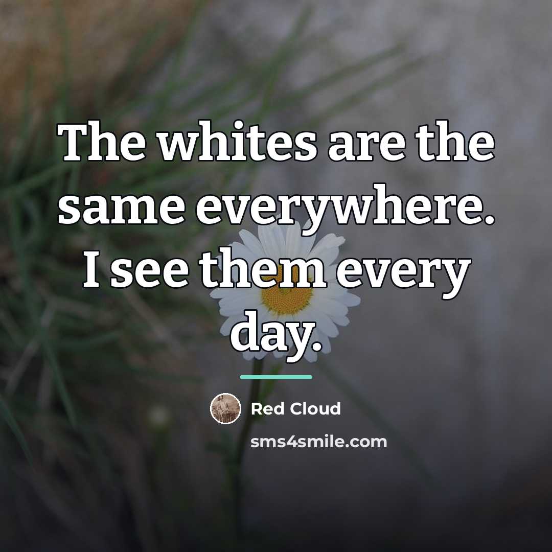 “The whites are the same everywhere. I see them every…” quote by Red Cloud