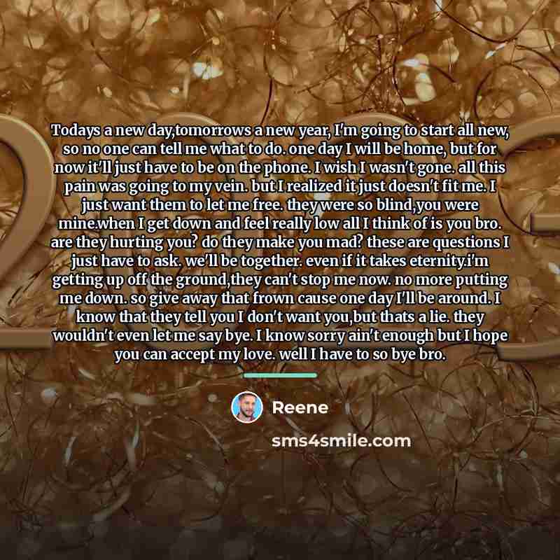 “Todays a new day,tomorrows a new year, I'm going to…” quote by Reene