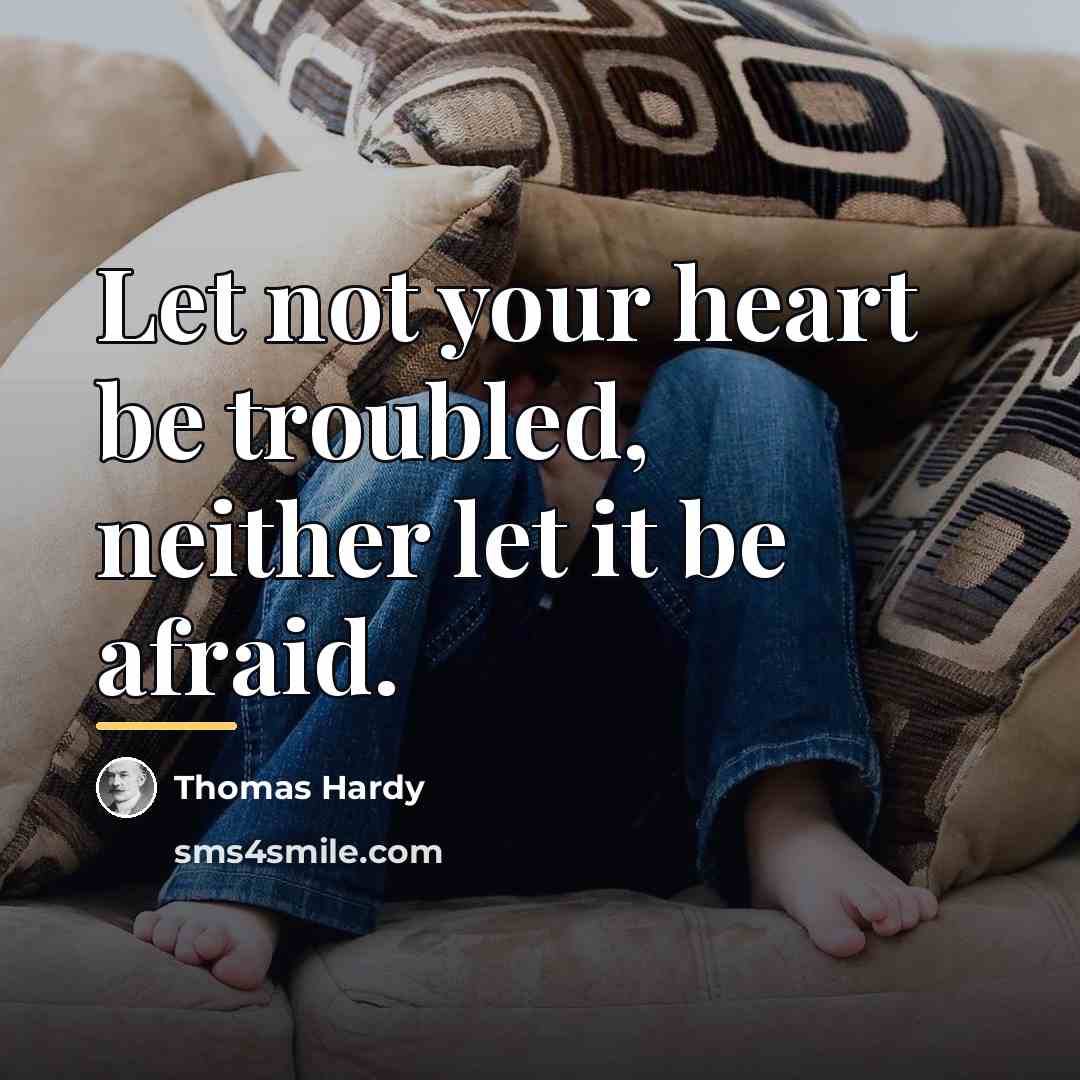 “Let not your heart be troubled, neither let it be…” quote by Thomas Hardy