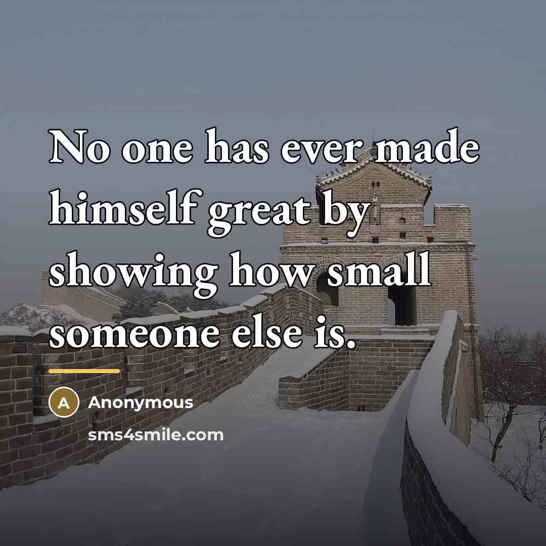 “No one has ever made himself great by showing how…” quote by Erwin Leo Himmel