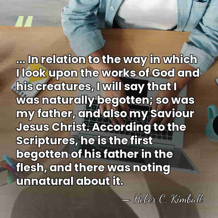 ... In relation to the way in which I look upon the&hellip; - Heber C. Kimball
