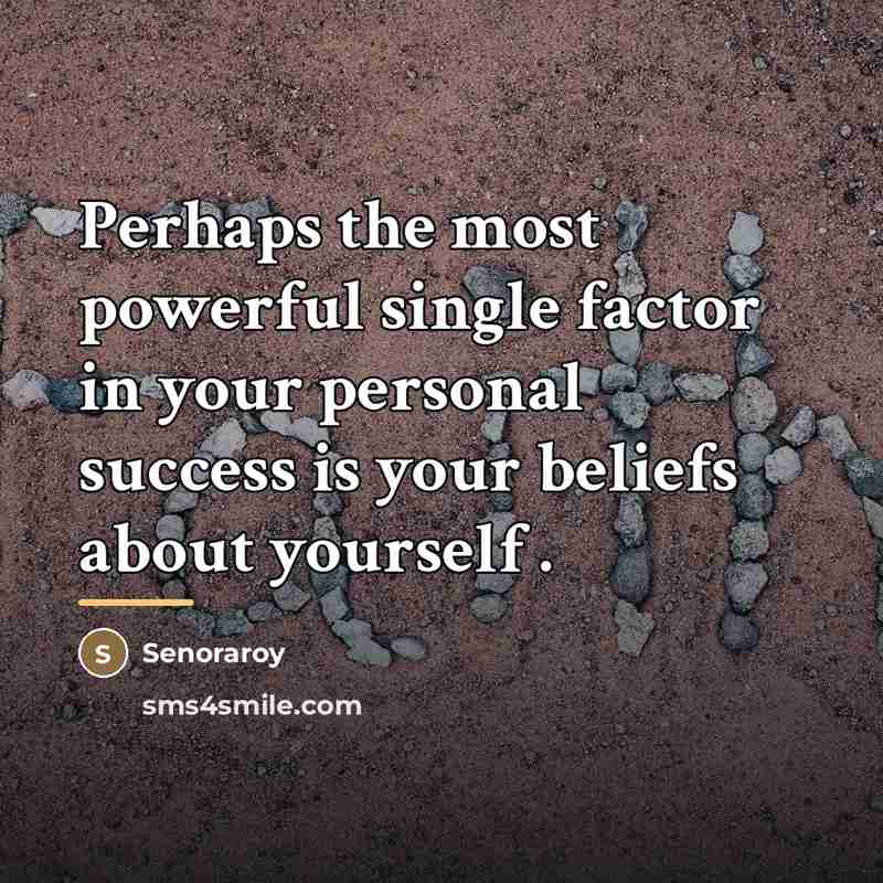 “Perhaps the most powerful single factor in your personal success…” quote by Senoraroy