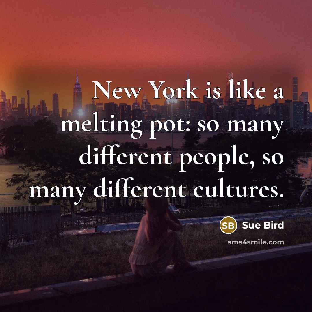 “New York is like a melting pot: so many different…” quote by Sue Bird