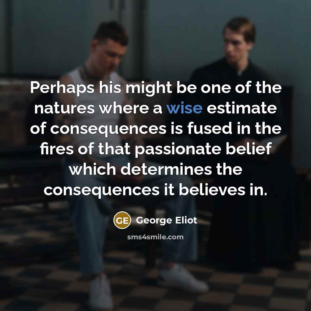 “Perhaps his might be one of the natures where a…” quote by George Eliot