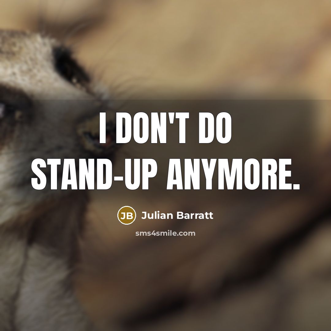 “I don't do stand-up anymore.…” quote by Julian Barratt