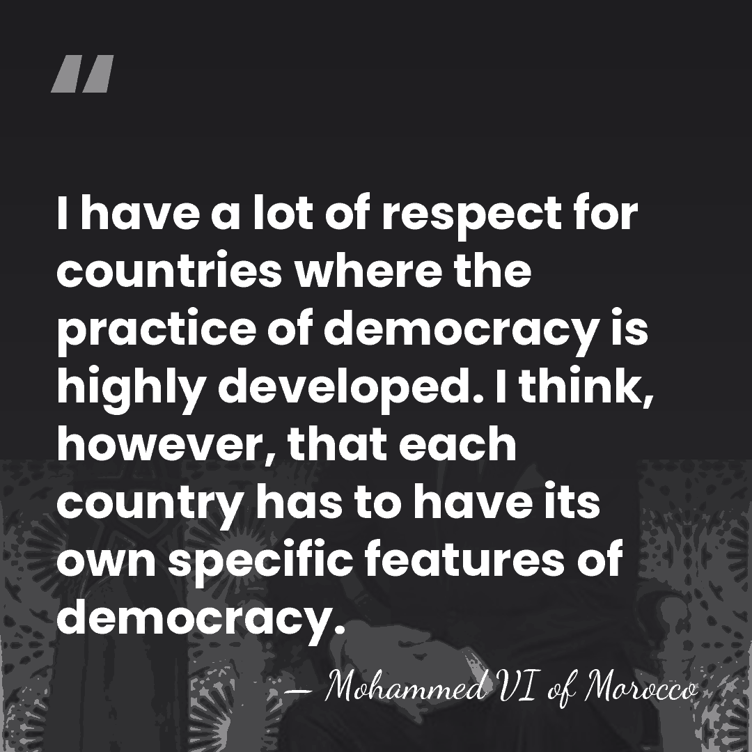 I have a lot of respect for countries where the practice of&hellip; - Mohammed VI of Morocco