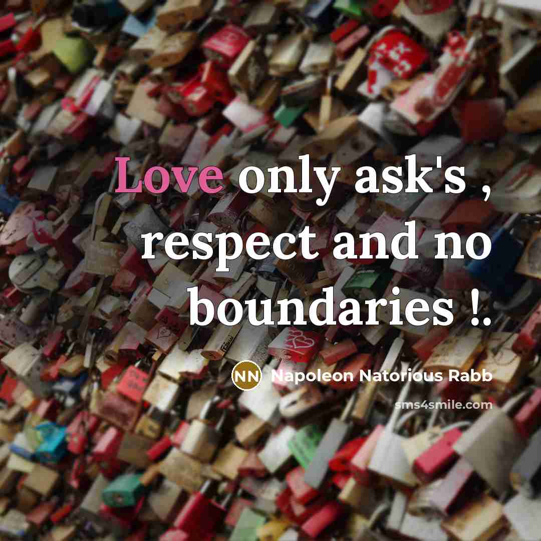“Love only ask's , respect and no boundaries !.…” quote by Napoleon Natorious Rabb