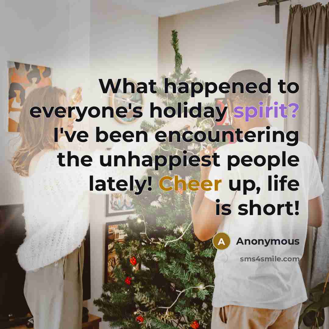 “What happened to everyone's holiday spirit? I've been encountering the…” quote by Anonymous