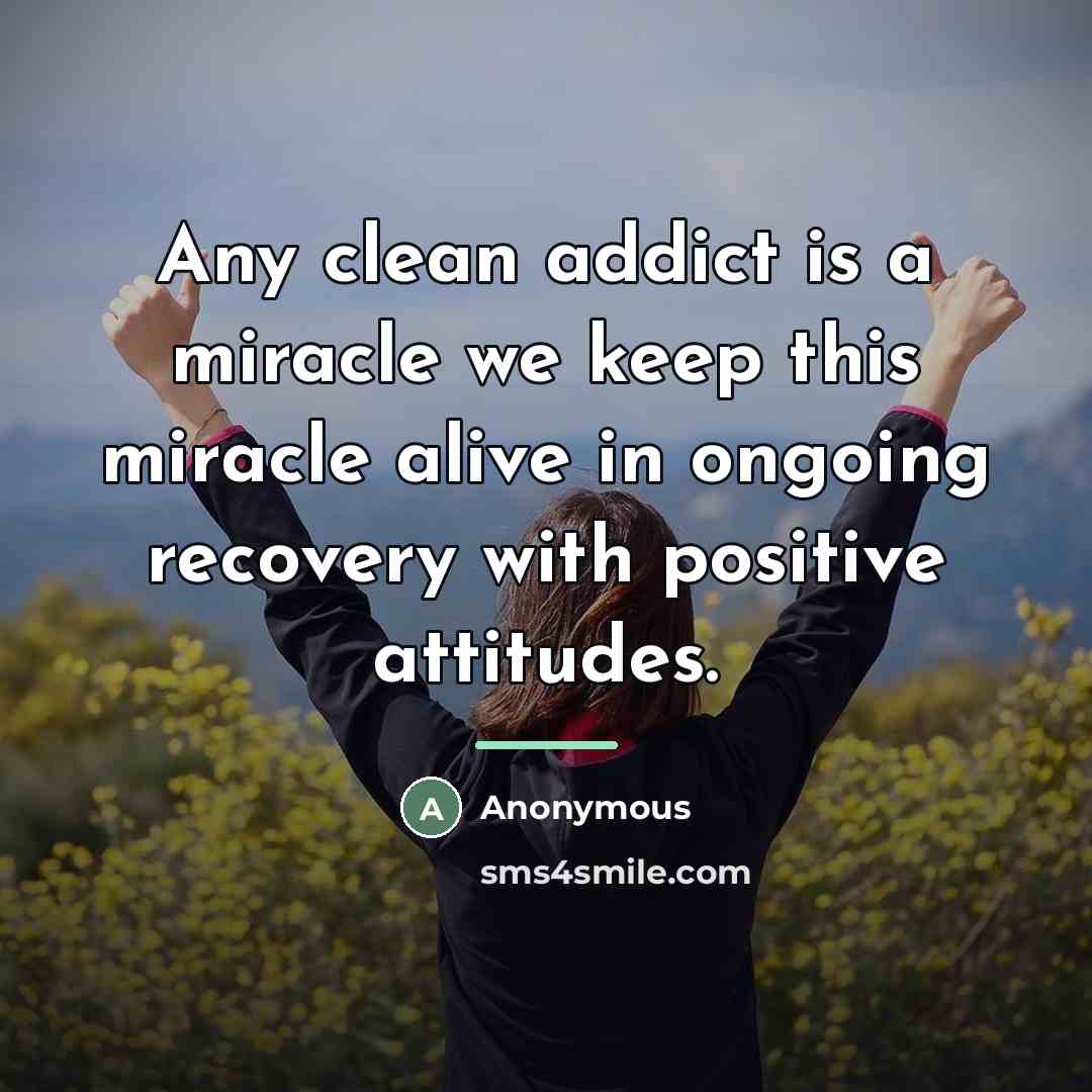 “Any clean addict is a miracle we keep this miracle…” quote by Anonymous