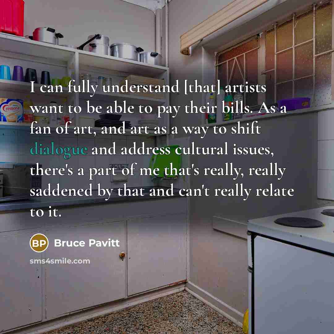“I can fully understand [that] artists want to be able…” quote by Bruce Pavitt