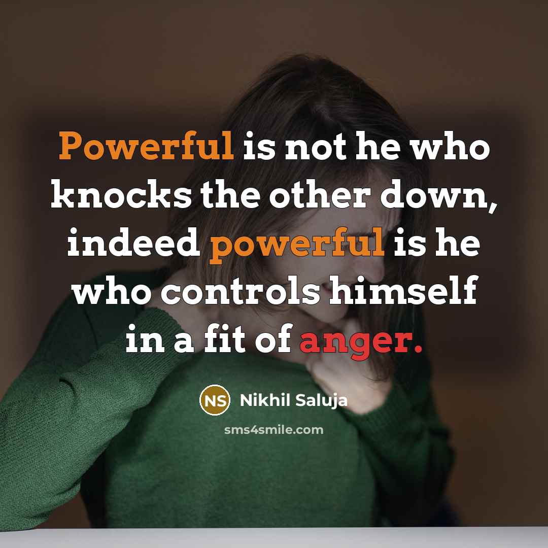 “Powerful is not he who knocks the other down, indeed…” quote by Nikhil Saluja