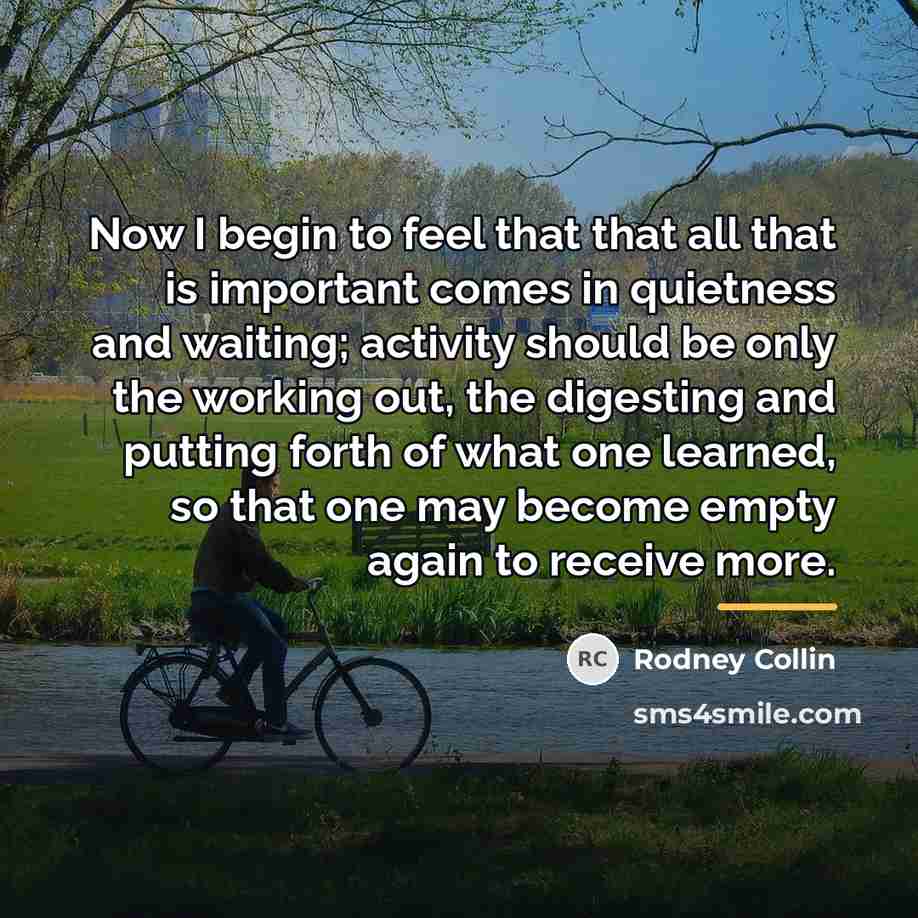 “Now I begin to feel that that all that is…” quote by Rodney Collin