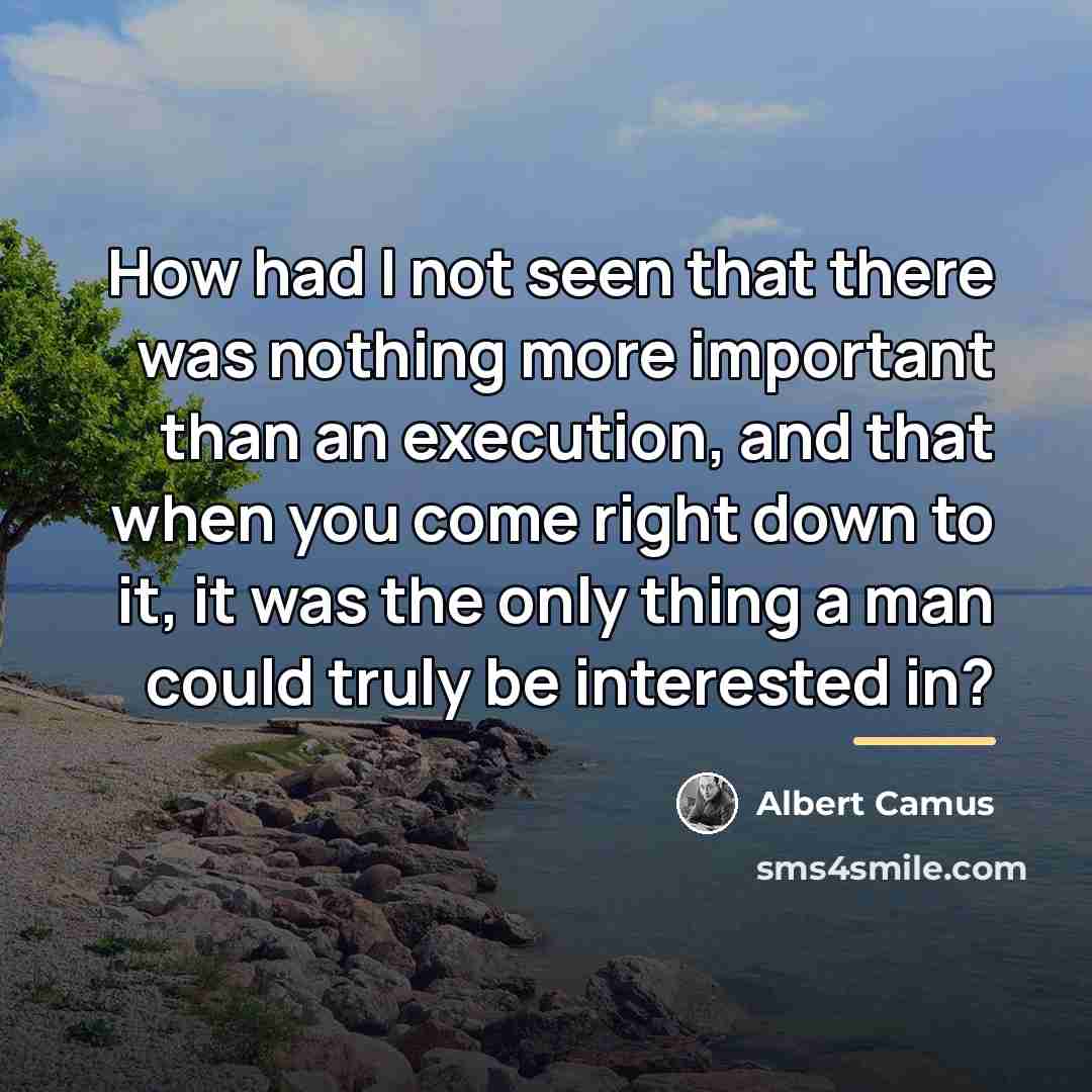 “How had I not seen that there was nothing more…” quote by Albert Camus