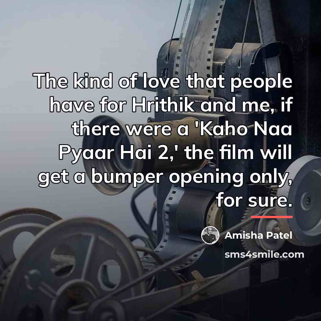 “The kind of love that people have for Hrithik and…” quote by Amisha Patel