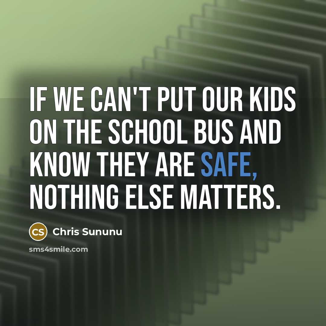 “If we can't put our kids on the school bus…” quote by Chris Sununu