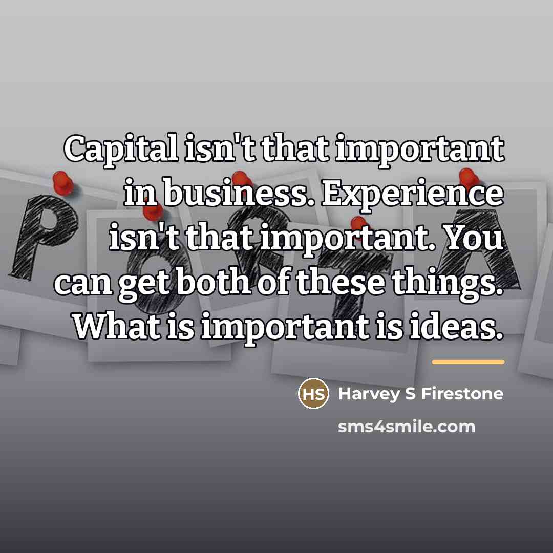 “Capital isn't that important in business. Experience isn't that important.…” quote by Anonymous