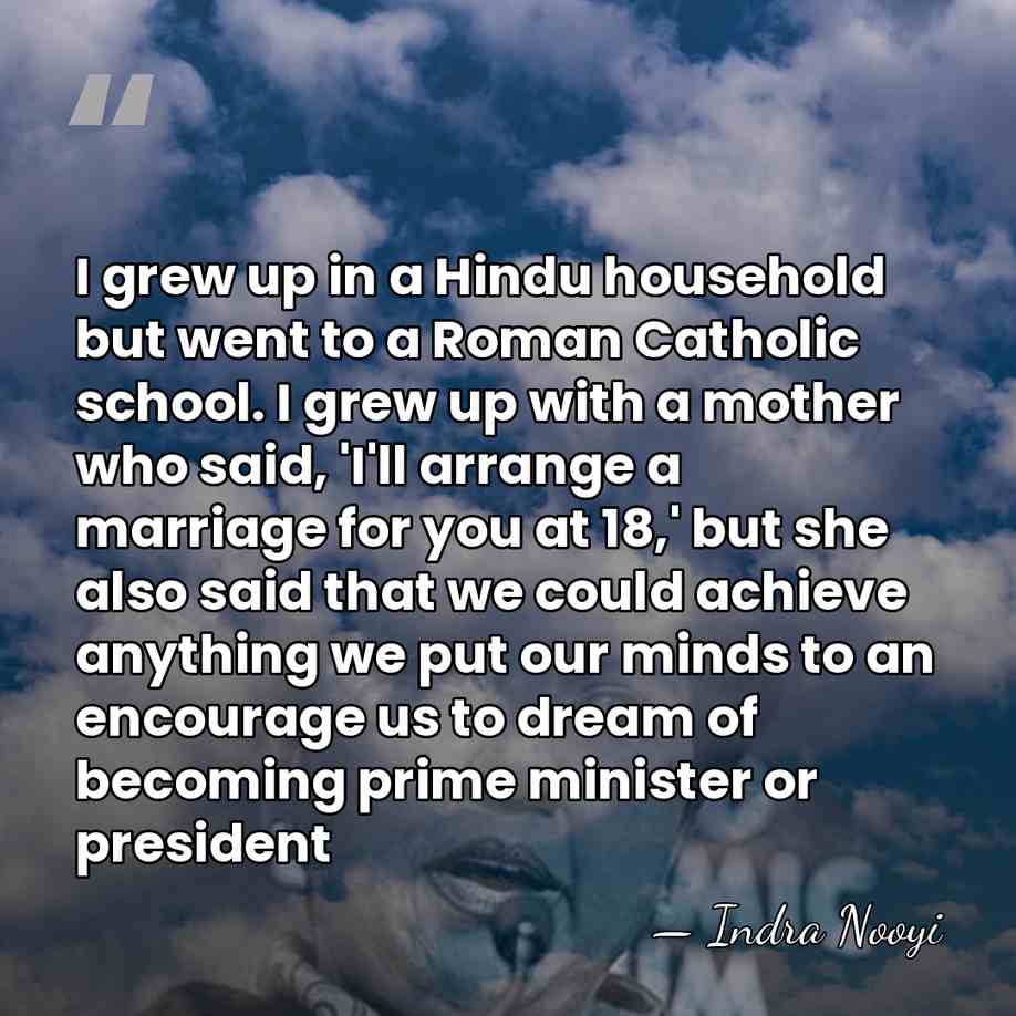 I grew up in a Hindu household but went to a Roman&hellip; - Indra Nooyi