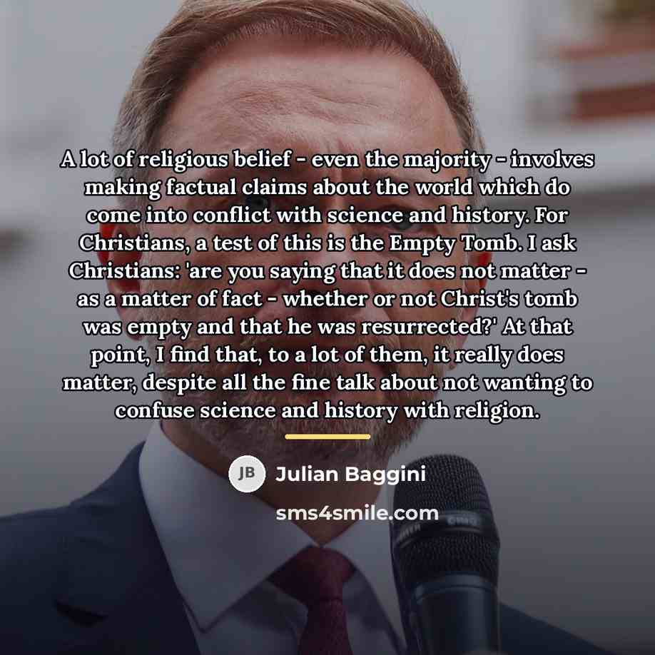 “A lot of religious belief - even the majority -…” quote by Julian Baggini