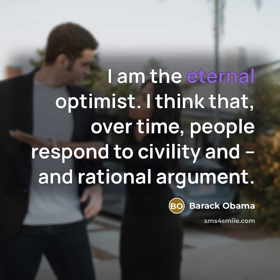 “I am the eternal optimist. I think that, over time,…” quote by Barack Obama
