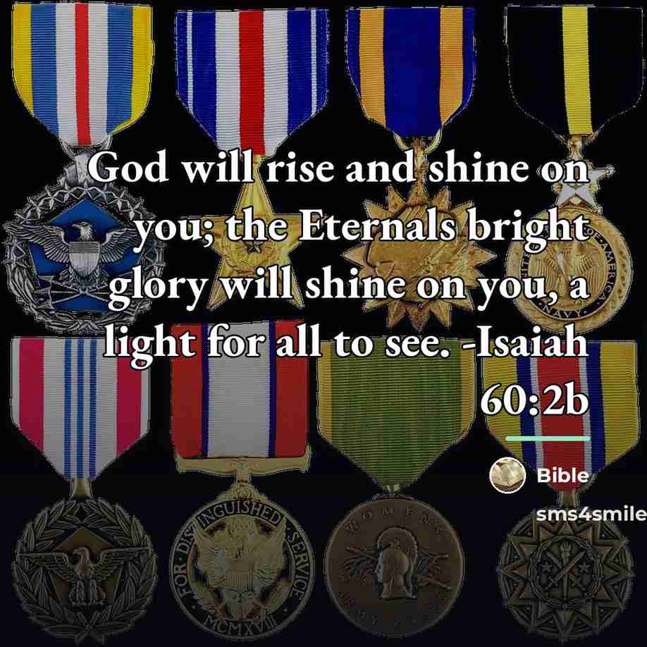 “God will rise and shine on you; the Eternals bright…” quote by Bible