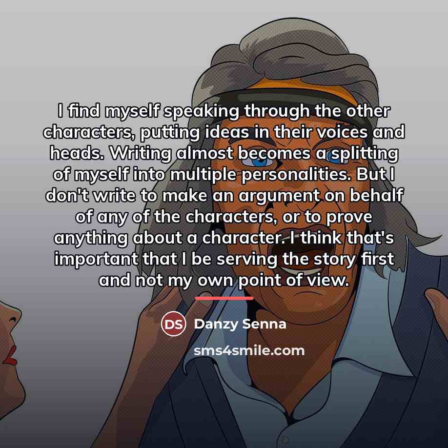 “I find myself speaking through the other characters, putting ideas…” quote by Danzy Senna