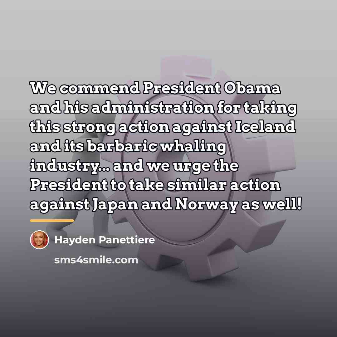 “We commend President Obama and his administration for taking this…” quote by Hayden Panettiere