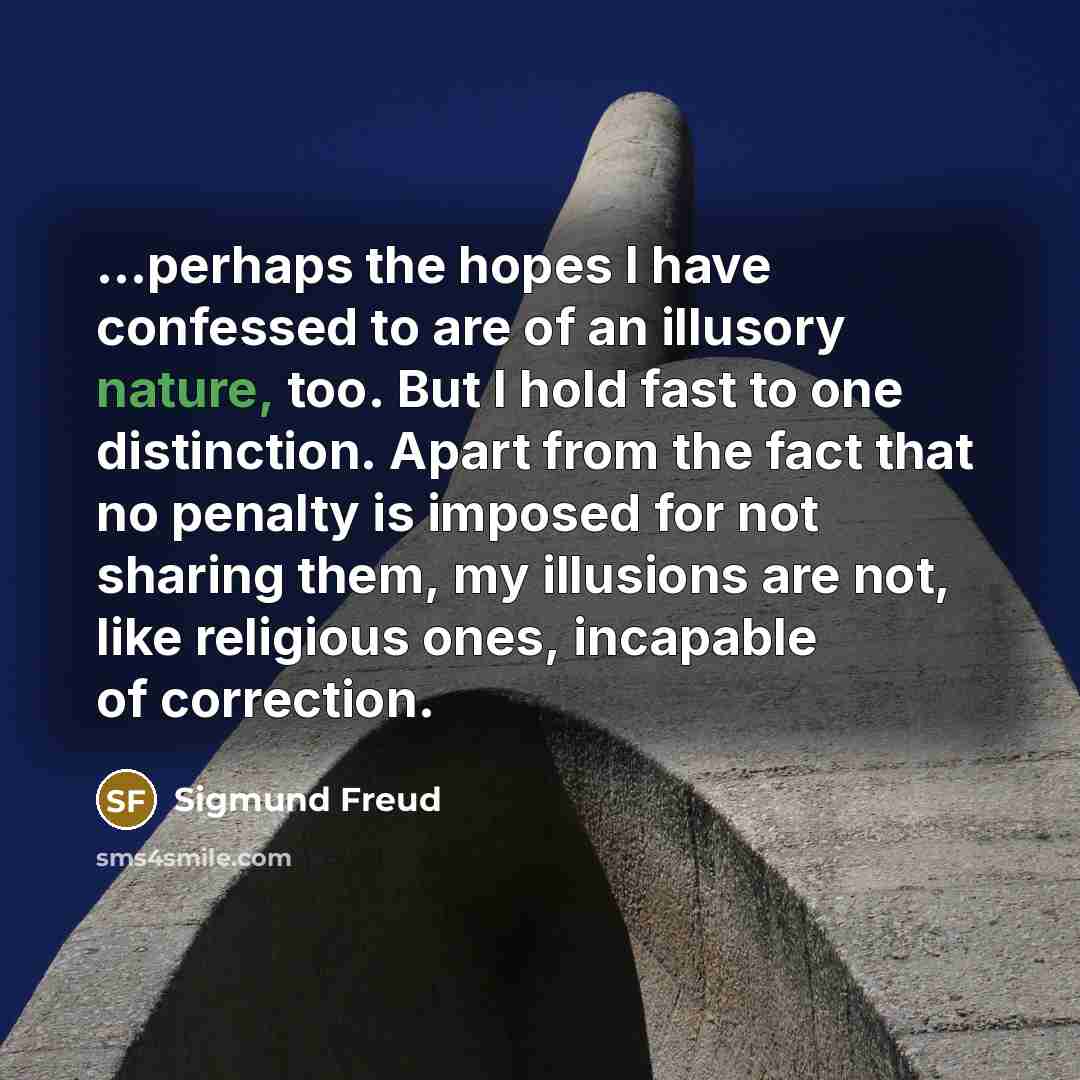 “...perhaps the hopes I have confessed to are of an…” quote by Sigmund Freud