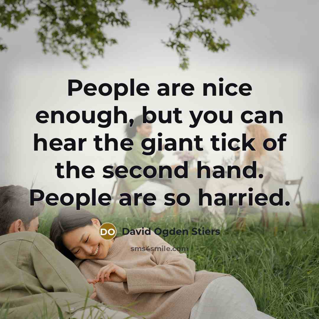 “People are nice enough, but you can hear the giant…” quote by David Ogden Stiers